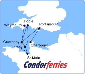 Condor Ferries map