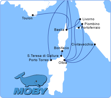 Moby Ferries map