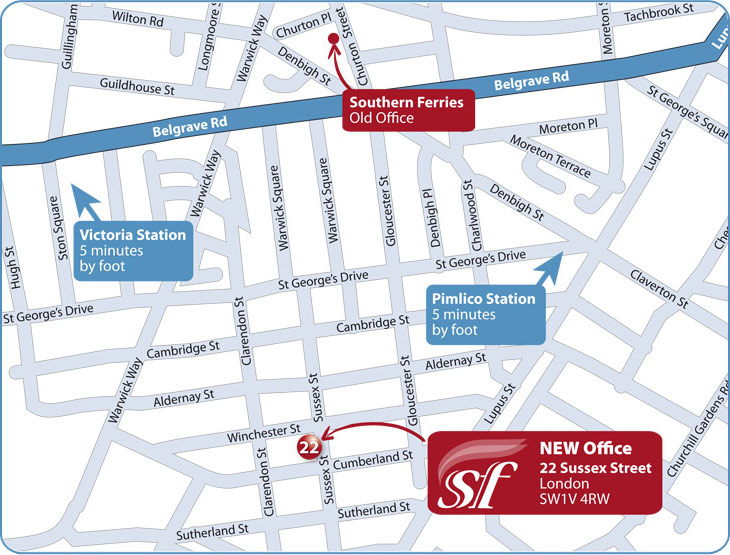Southern Ferries' new office - 22 Sussex Street